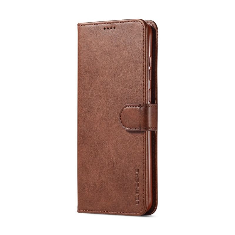 Etui Folio Samsung Galaxy M11 Szary Czarny Efekt Skóry Lcimeeke