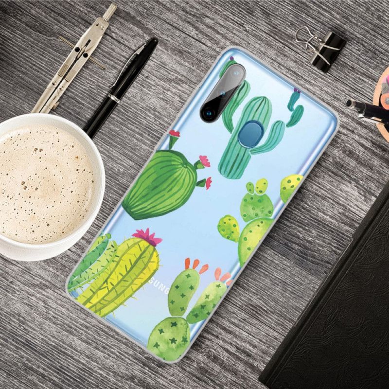 Etui Samsung Galaxy M11 Kaktus Akwarelowy