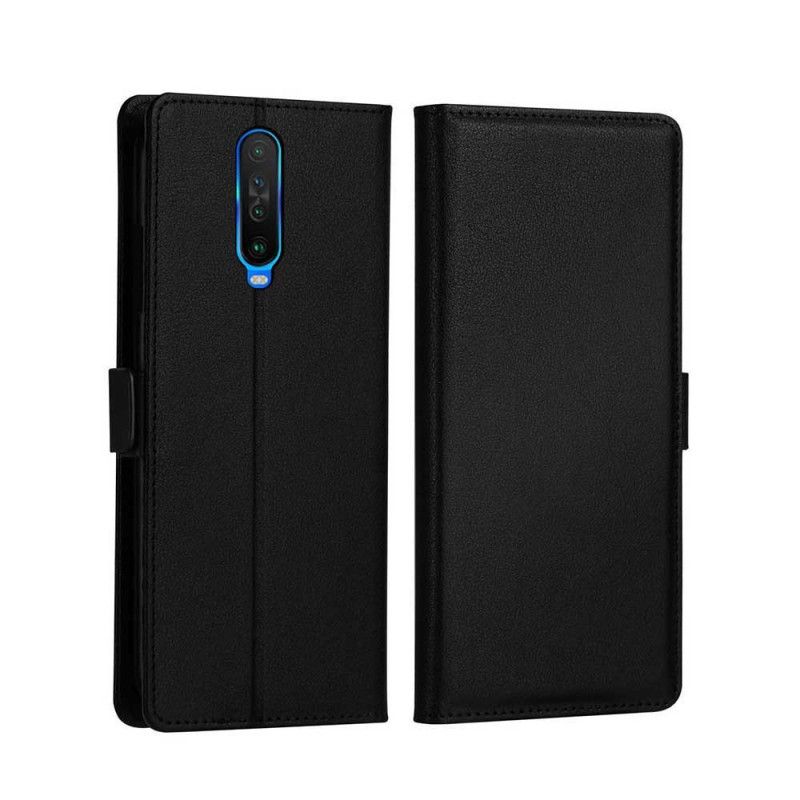 Etui Folio Xiaomi Redmi K30 Czerwony Czarny Seria Dzgogo Milo Etui Ochronne