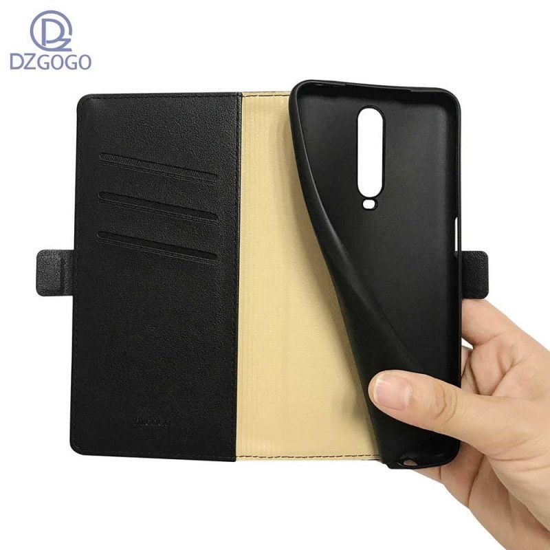 Etui Folio Xiaomi Redmi K30 Czerwony Czarny Seria Dzgogo Milo Etui Ochronne