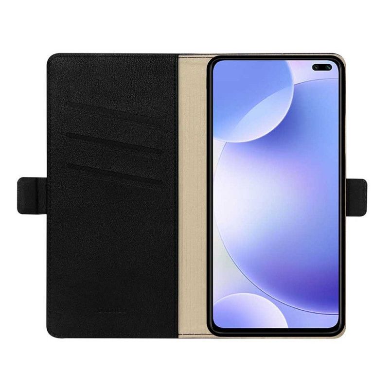 Etui Folio Xiaomi Redmi K30 Czerwony Czarny Seria Dzgogo Milo Etui Ochronne