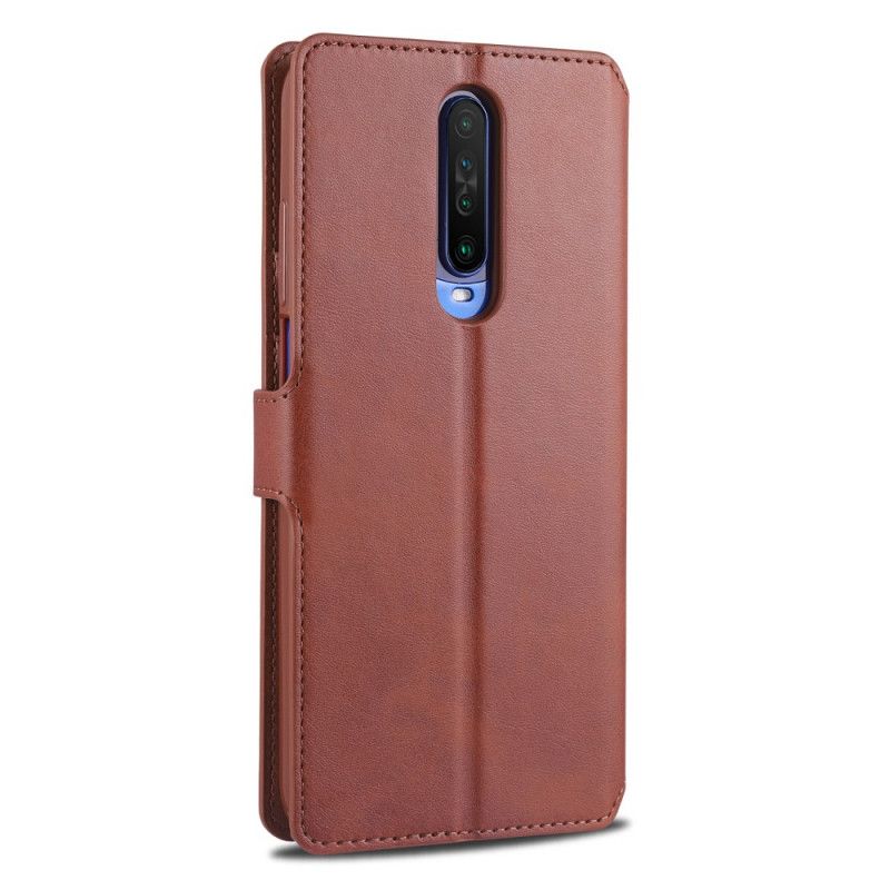 Etui Folio Xiaomi Redmi K30 Szary Czarny Azns Z Efektem Skóry