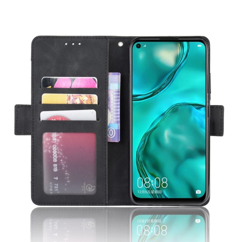 Etui Folio Huawei P40 Lite Czerwony Czarny Karta Wielokrotna Pierwszej Klasy Etui Ochronne