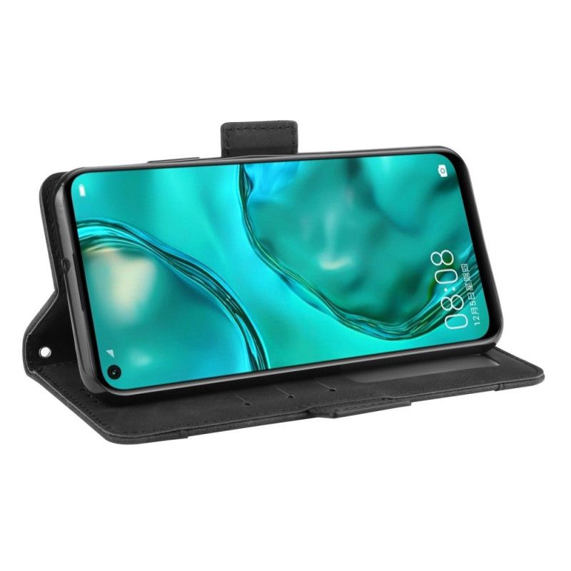 Etui Folio Huawei P40 Lite Czerwony Czarny Karta Wielokrotna Pierwszej Klasy Etui Ochronne