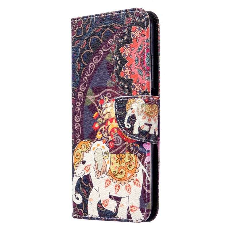 Etui Folio Huawei P40 Lite Etniczna Mandala Słonia Etui Ochronne