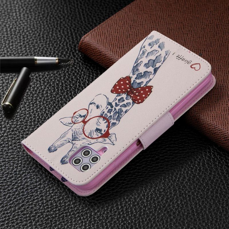 Etui Folio Huawei P40 Lite Nerd Żyrafa Etui Ochronne