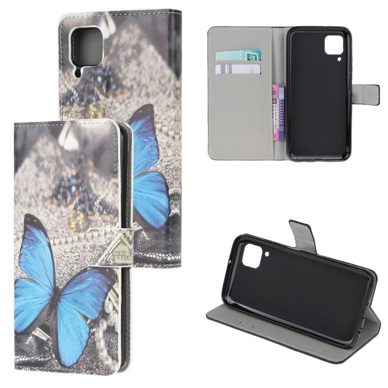 Etui Folio Huawei P40 Lite Niebieski Motyl