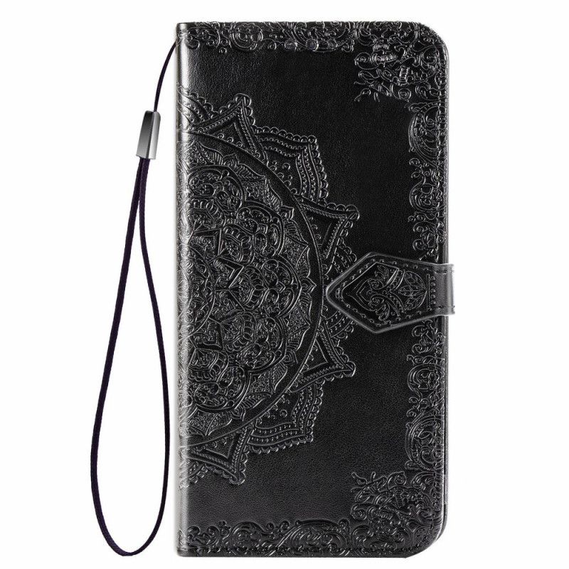 Etui Folio Huawei P40 Lite Szary Czarny Mandala W Średnim Wieku