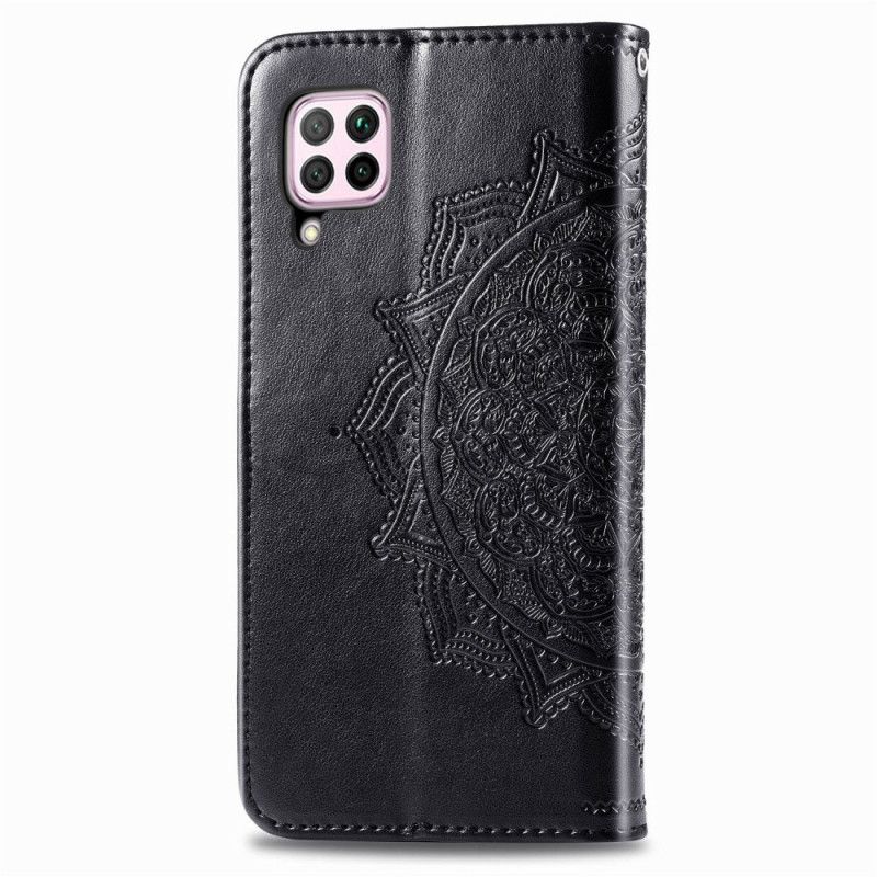 Etui Folio Huawei P40 Lite Szary Czarny Mandala W Średnim Wieku