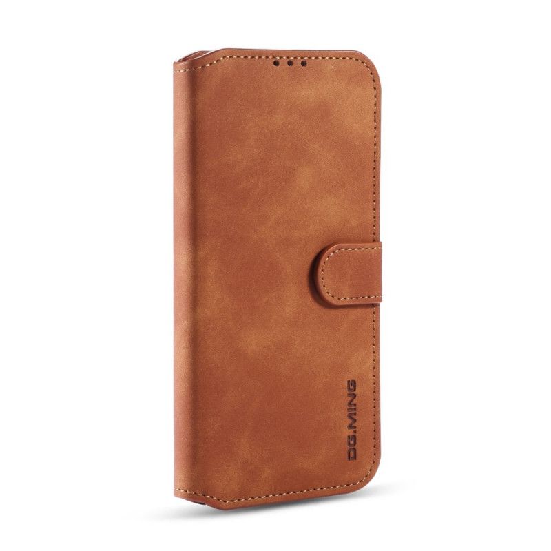 Etui Folio Huawei P40 Lite Szary Czarny Retro Dg.Ming Etui Ochronne