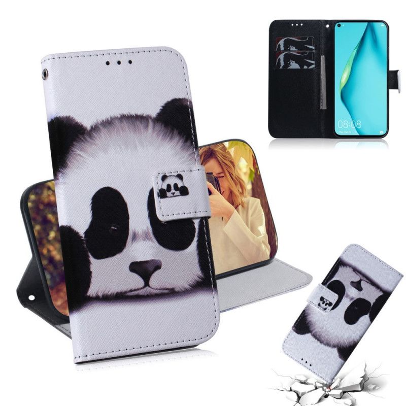 Etui Folio Huawei P40 Lite Twarz Pandy