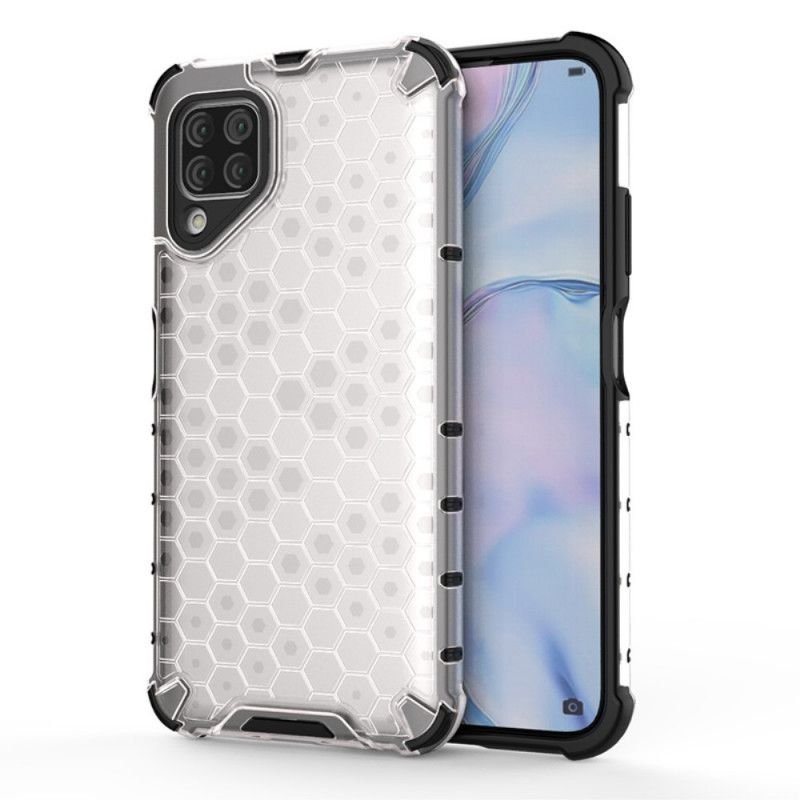 Etui Huawei P40 Lite Biały Czarny Styl Plastra Miodu