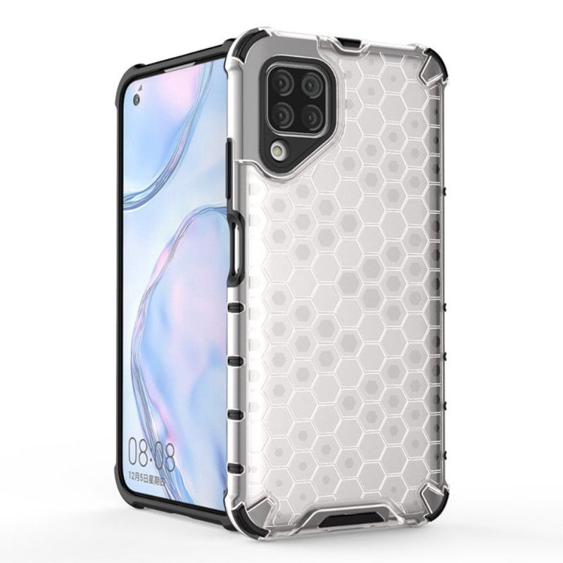 Etui Huawei P40 Lite Biały Czarny Styl Plastra Miodu