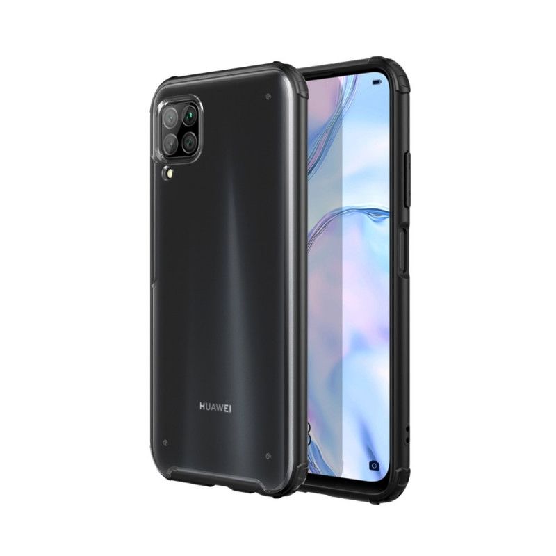 Etui Huawei P40 Lite Czerwony Czarny Hybrydowa Silikonowa Konstrukcja Obręczy