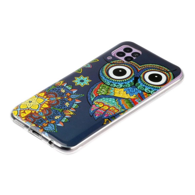 Etui Huawei P40 Lite Fluorescencyjna Sowa Mandala