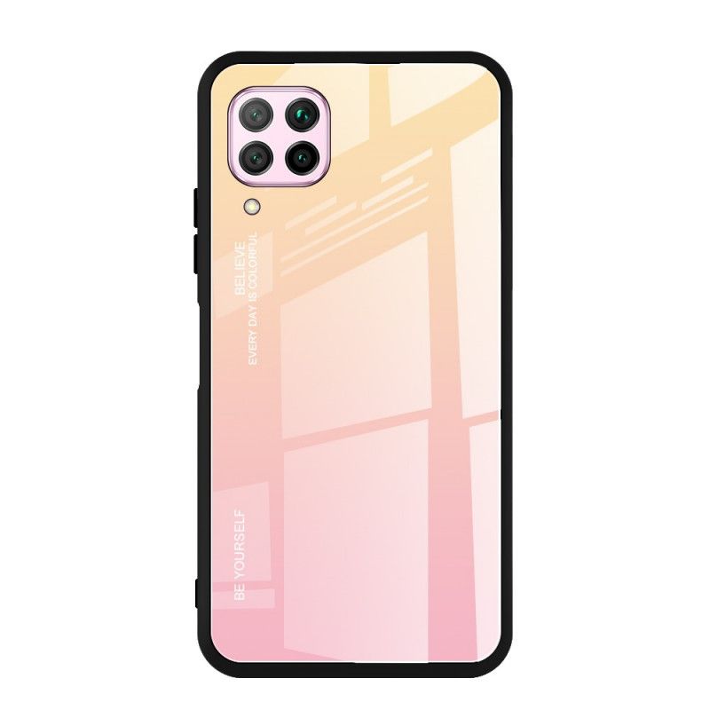 Etui Huawei P40 Lite Magenta Czerwony Bądź Sobą Ze Szkła Hartowanego Etui Ochronne