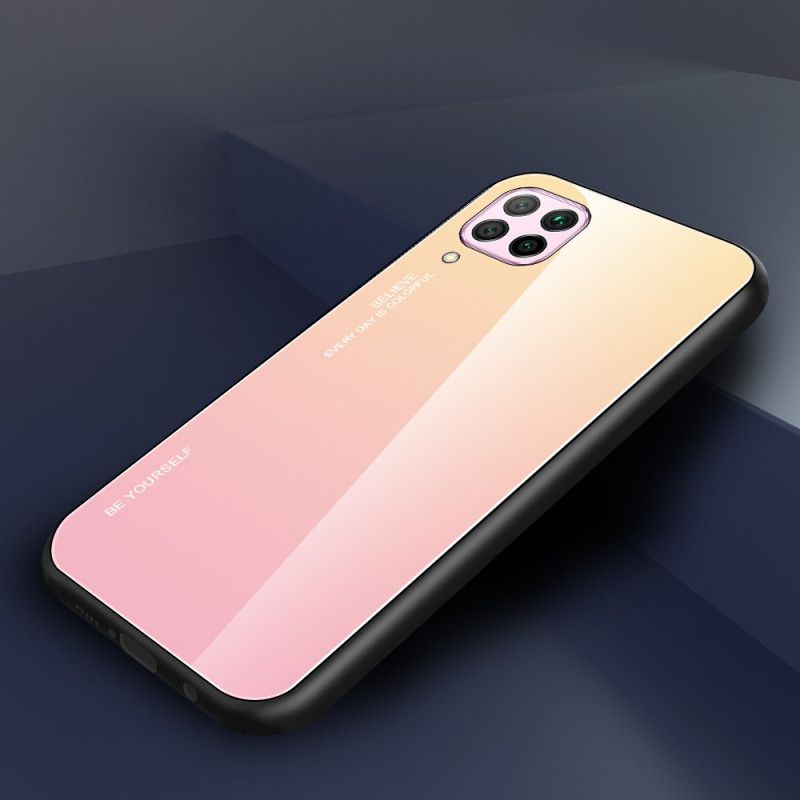 Etui Huawei P40 Lite Magenta Czerwony Bądź Sobą Ze Szkła Hartowanego Etui Ochronne