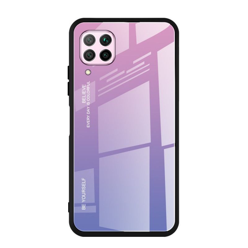 Etui Huawei P40 Lite Magenta Czerwony Bądź Sobą Ze Szkła Hartowanego Etui Ochronne