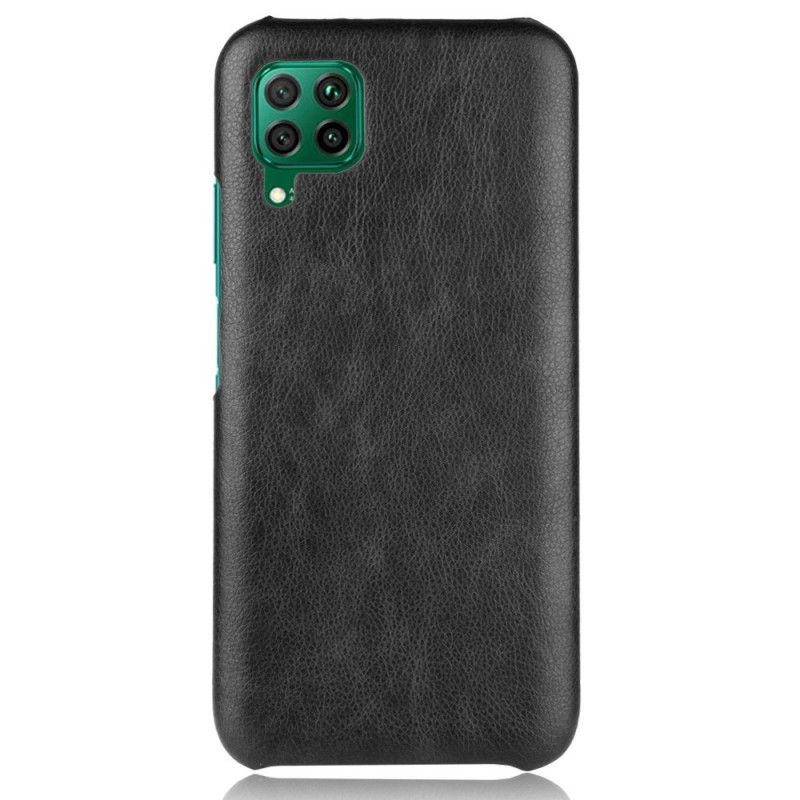 Etui Huawei P40 Lite Szary Czarny Efekt Skóry Lychee Performance Etui Ochronne