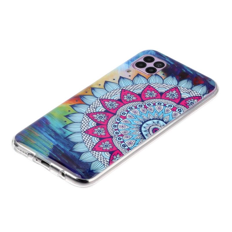 Futerały Huawei P40 Lite Etui na Telefon Fluorescencyjna Sowa Mandala