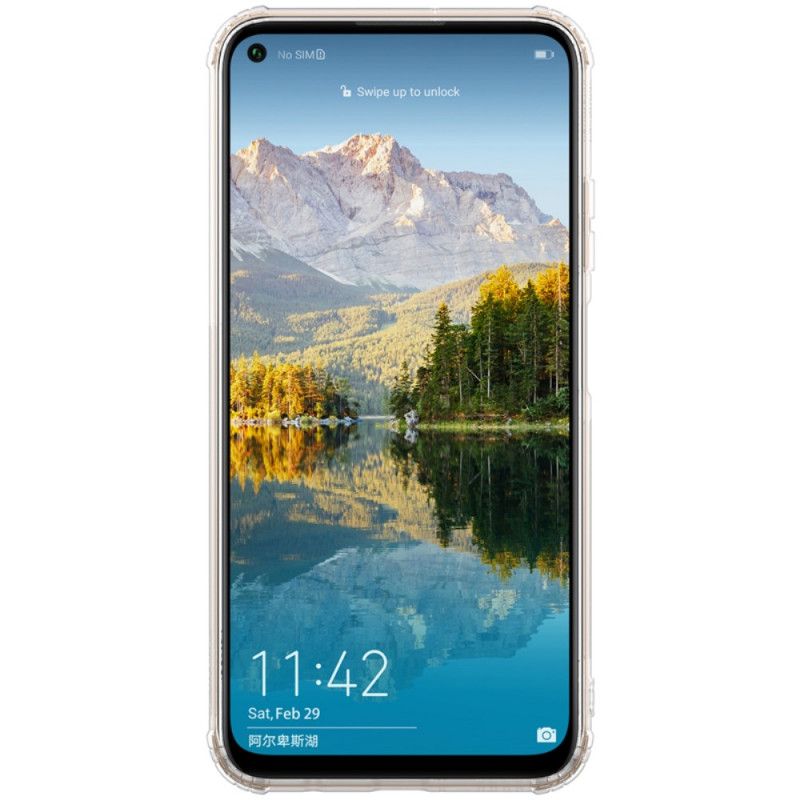 Futerały Huawei P40 Lite Przezroczysty Szary Etui na Telefon Wzmocniony Przezroczysty Nillkin