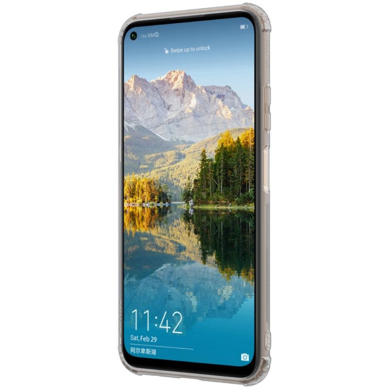 Futerały Huawei P40 Lite Przezroczysty Szary Etui na Telefon Wzmocniony Przezroczysty Nillkin