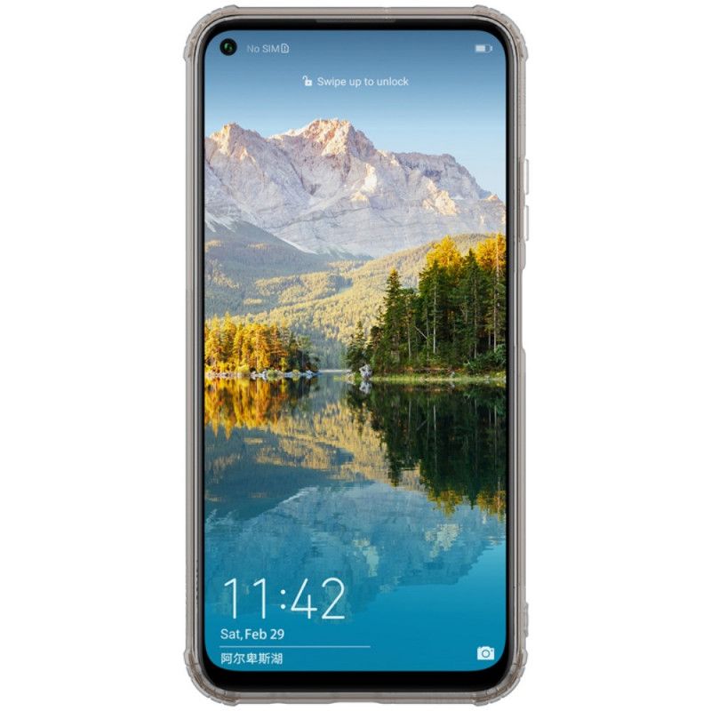 Futerały Huawei P40 Lite Przezroczysty Szary Etui na Telefon Wzmocniony Przezroczysty Nillkin