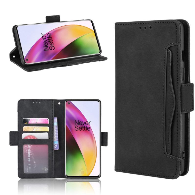 Etui Folio OnePlus 8 Czerwony Czarny Multikarta Pierwszej Klasy Etui Ochronne