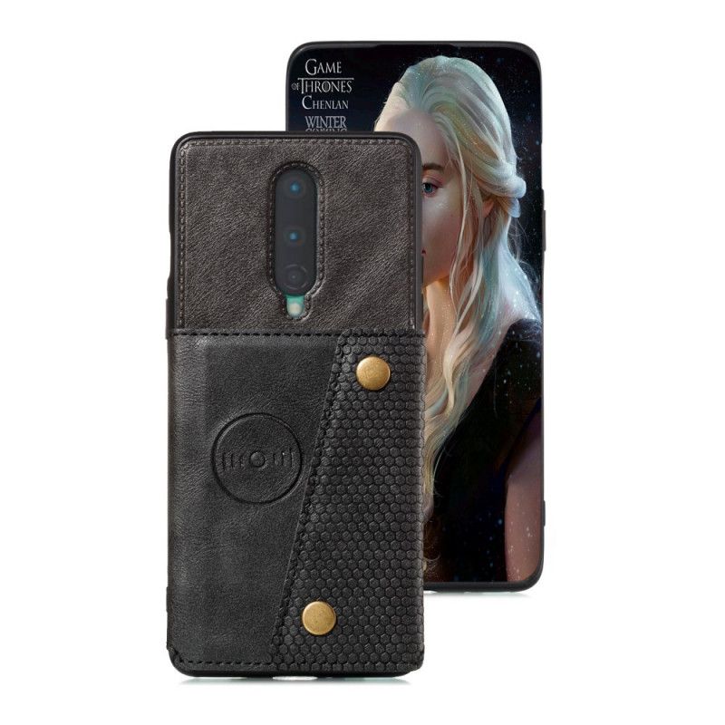 Etui OnePlus 8 Czarny Portfel Zatrzaskowy Etui Ochronne