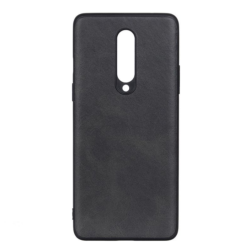 Etui OnePlus 8 Czerwony Czarny Efekt Skóry Premium