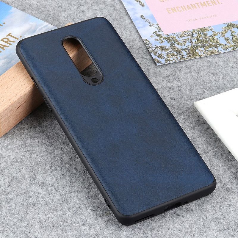 Etui OnePlus 8 Czerwony Czarny Efekt Skóry Premium