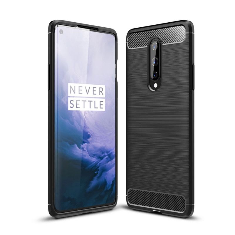 Etui OnePlus 8 Czerwony Czarny Szczotkowane Włókno Węglowe