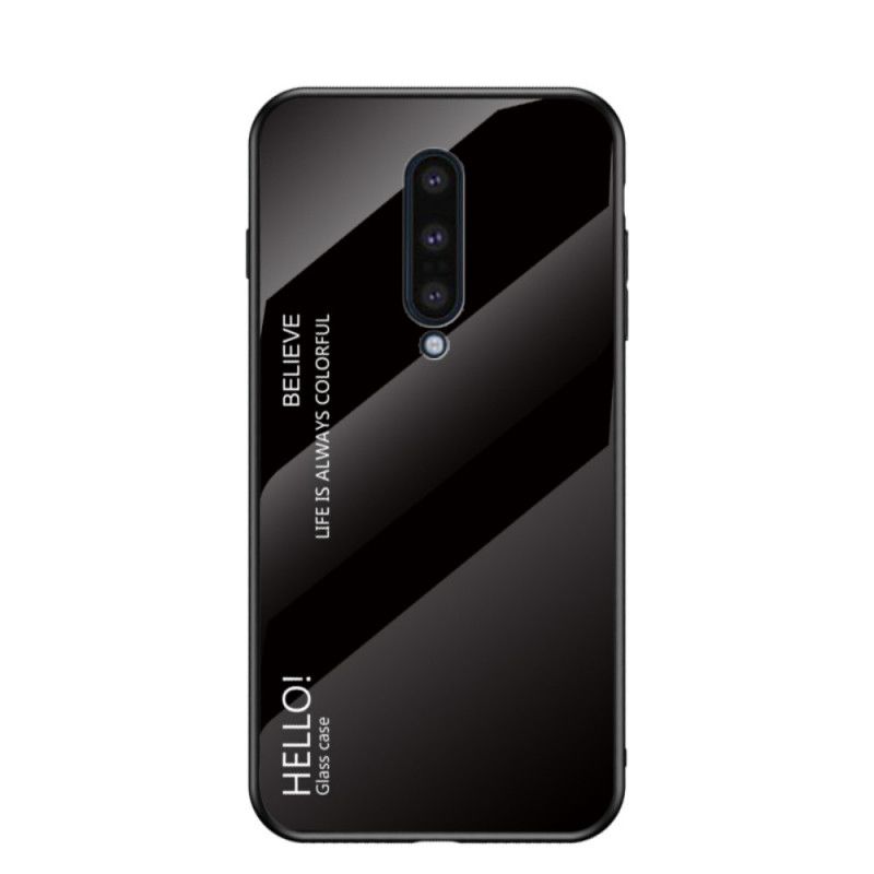 Etui OnePlus 8 Różowy Szary Witam Szkło Hartowane