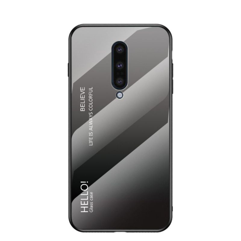 Etui OnePlus 8 Różowy Szary Witam Szkło Hartowane