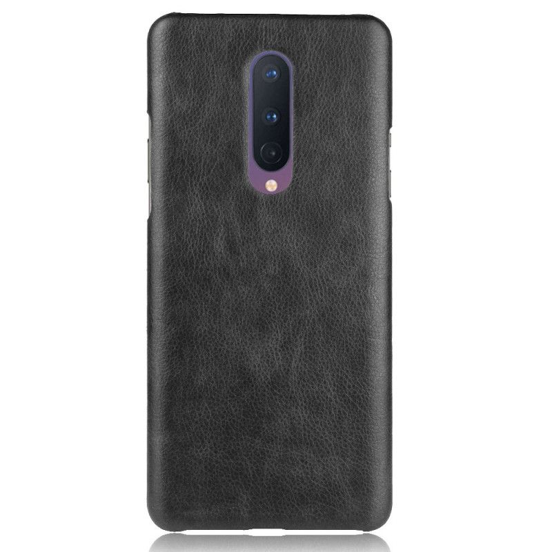 Etui OnePlus 8 Szary Czarny Efekt Skóry Lychee Performance Etui Ochronne