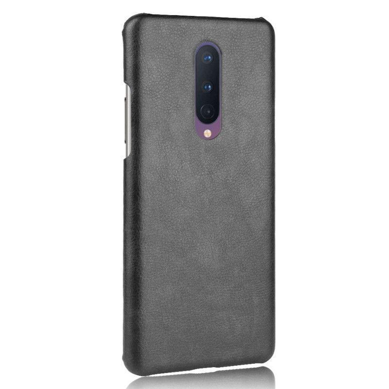 Etui OnePlus 8 Szary Czarny Efekt Skóry Lychee Performance Etui Ochronne