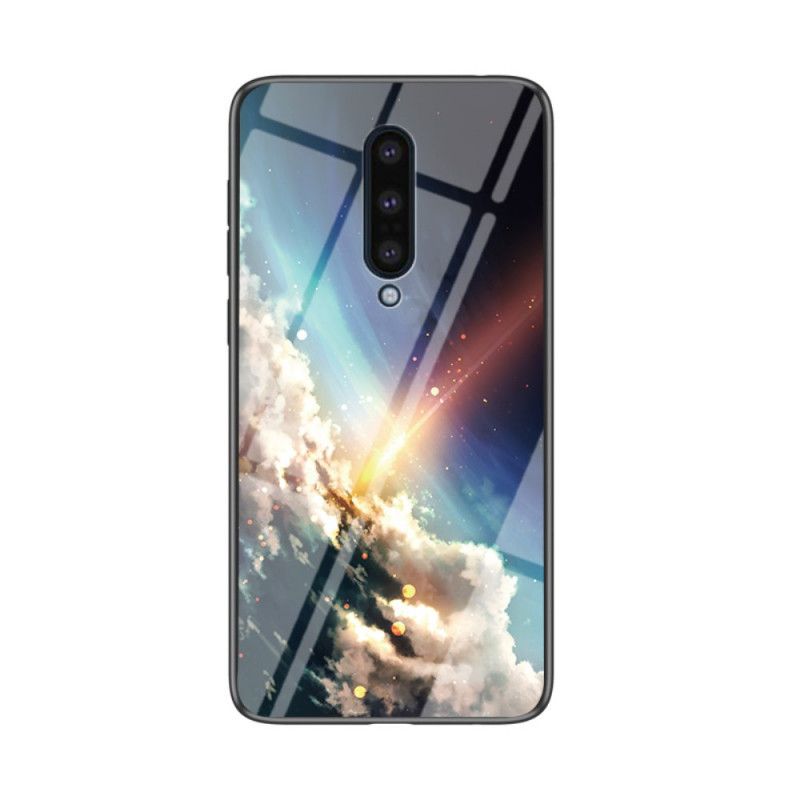 Etui OnePlus 8 Turkusowy Szary Piękne Szkło Hartowane Etui Ochronne