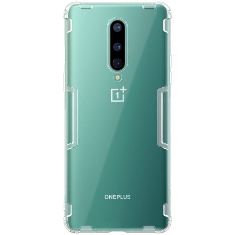 Futerały OnePlus 8 Przezroczysty Szary Etui na Telefon Wzmocniony Przezroczysty Nillkin