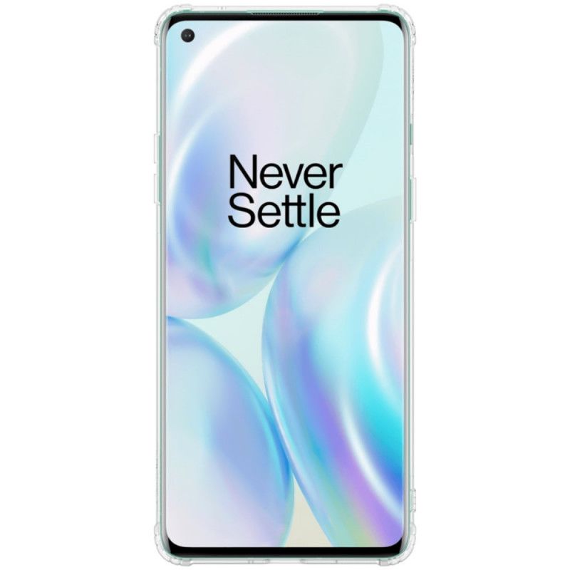 Futerały OnePlus 8 Przezroczysty Szary Etui na Telefon Wzmocniony Przezroczysty Nillkin