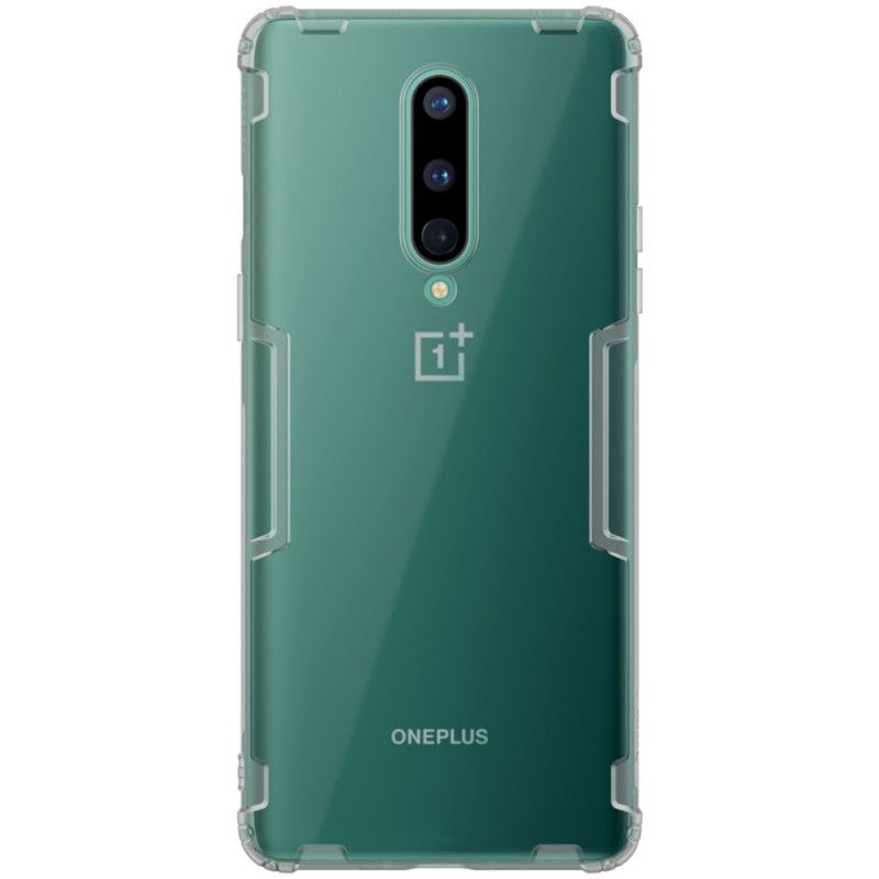 Futerały OnePlus 8 Przezroczysty Szary Etui na Telefon Wzmocniony Przezroczysty Nillkin