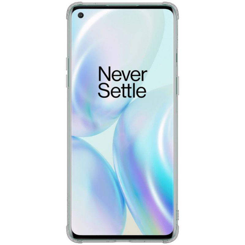 Futerały OnePlus 8 Przezroczysty Szary Etui na Telefon Wzmocniony Przezroczysty Nillkin