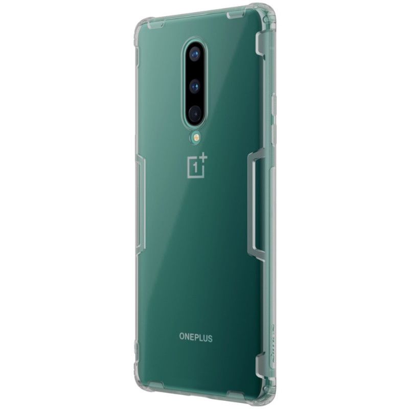 Futerały OnePlus 8 Przezroczysty Szary Etui na Telefon Wzmocniony Przezroczysty Nillkin