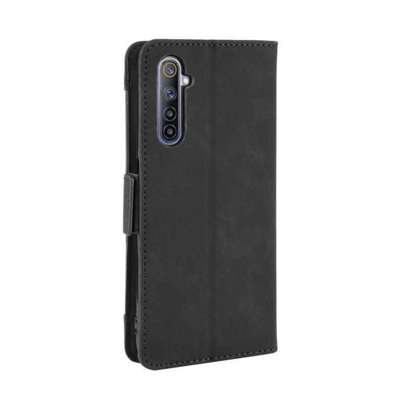 Etui Folio Realme 6 Czerwony Czarny Karta Wielofunkcyjna Pierwszej Klasy Etui Ochronne