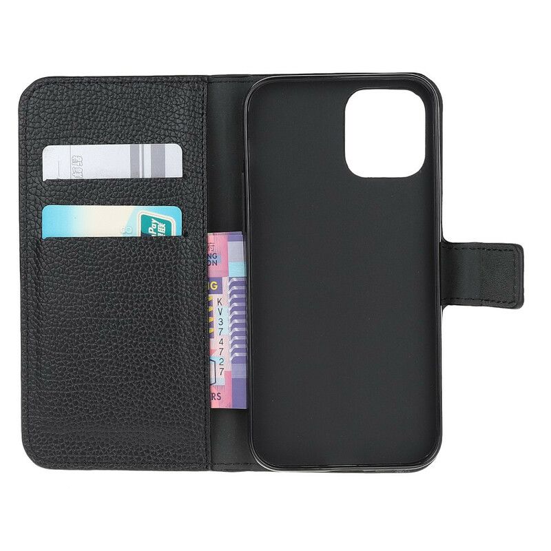 Etui Folio Do Iphone 13 Pro Efekt Skóry Licowej Liczi