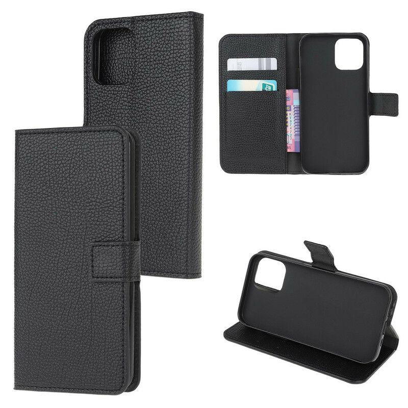 Etui Folio Do Iphone 13 Pro Efekt Skóry Licowej Liczi