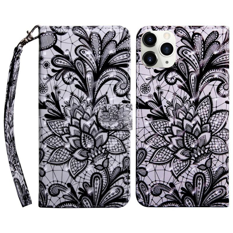 Etui Folio Do Iphone 13 Pro Koronka W Jasnym Miejscu