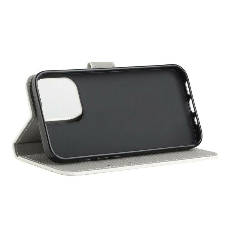 Etui Folio Do Iphone 13 Pro Tropikalne Kwiaty