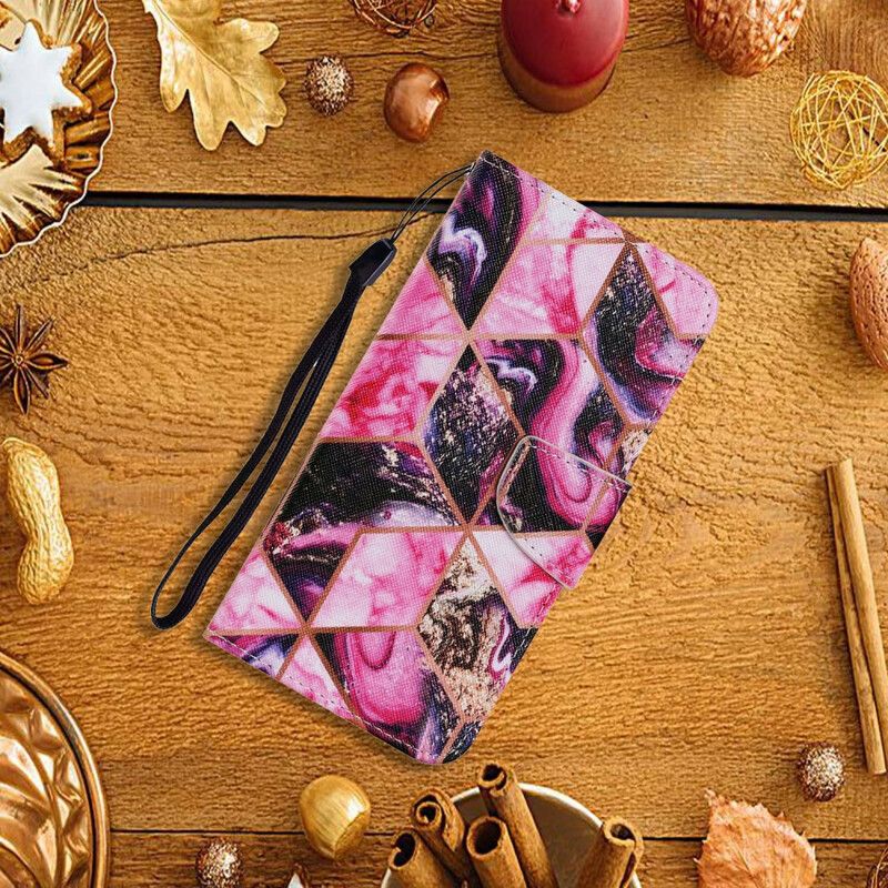 Etui Folio Iphone 13 Pro Geometryczny Marmurowy Styl