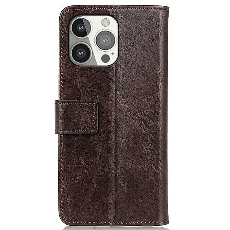 Etui Folio Iphone 13 Pro Khazneh Elegance Skórzany Styl Etui Ochronne