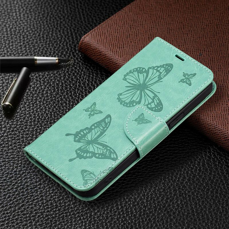 Etui Folio Iphone 13 Pro Motyle Z Nadrukiem Na Ramiączkach Etui Ochronne